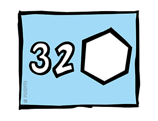 32 Fünfecke